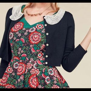 ModCloth “Elegant Accents” black cardigan size 2x